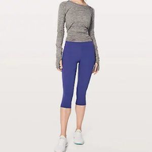 Lululemon Lead The Pack Crop Leggings 23", Size 8, Stony Grape